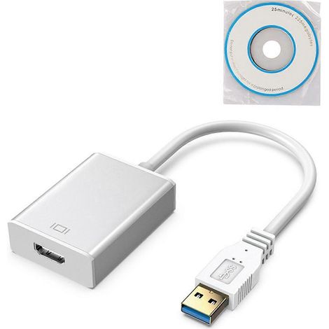 USB-Adapterkabel USB 3.0 auf HD-Multimedia-Schnittstelle 1080p Konverter, hohe Geschwindigkeit für PC/Laptop