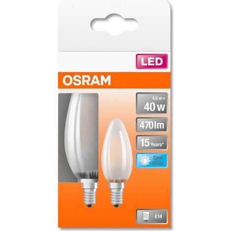Ampoule LED  Culot: E14  Blanc froid  4000 K  4 W  équivalent à 40 W  dépolie  LED Retrofit CLASSIC B (1/5)