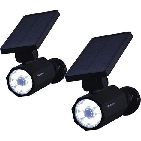 Bionic Spotlight Deluxe LED-Solarstrahler mit 7,6 m Reichweite, Bewegungsmelder, wasserdicht und frostbeständig, für den Außenbereich (Schwarz), Einheitsgröße (1/5)