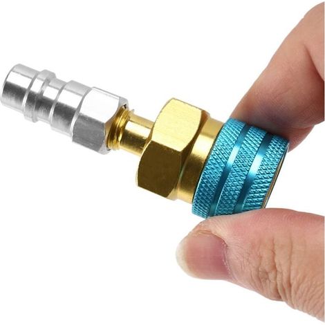 R1234Yf à R134a Coupleur de CôTé Bas, Raccord Adaptateur Tuyau R12 Connecteur pour la Climatisation des Voitures