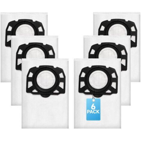 6Pcs Sac Aspirateur, Compatible avec le pour Karcher Sacs Aspirateurs WD2 Plus, Karcher WD 3, WD 3 Battery, KWD 1, KWD 2, KWD 3, MV 3, SE4001, SE4002, Sac Aspirateur Universel (1/5)