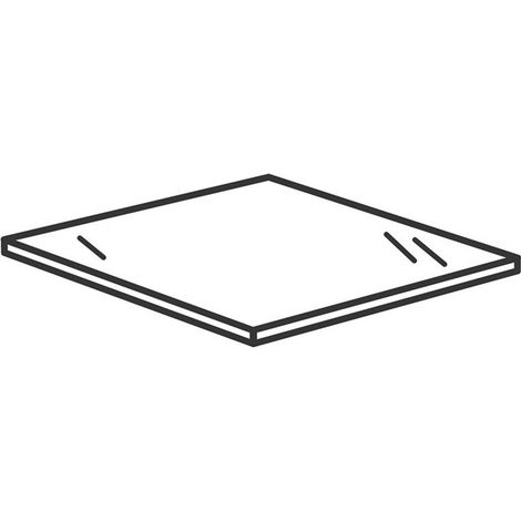 Venticello, Accessoires, 400 x 3 x 478 mm, Verre, pour 2 lavabos Glass Glossy White