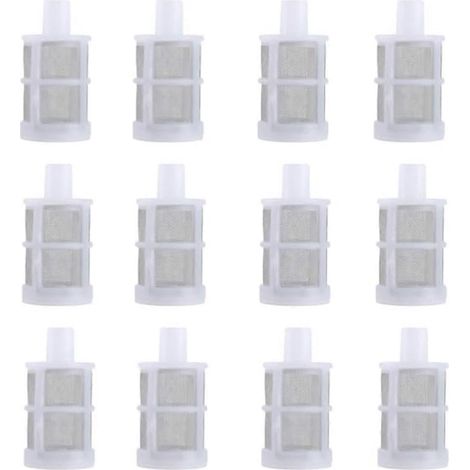 12 pièces Filtre à tuyau de raccordement Ports de filtration internes 10 mm Pompe à eau pour aquarium Crépine d'aspiration amovible Service à thé (1/5)