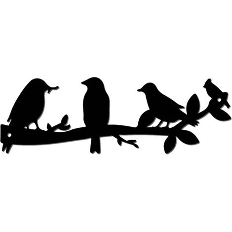 10 cm Art mural métal noir style ferme, décoration murale élégante pour maison intérieur extérieur (1/5)