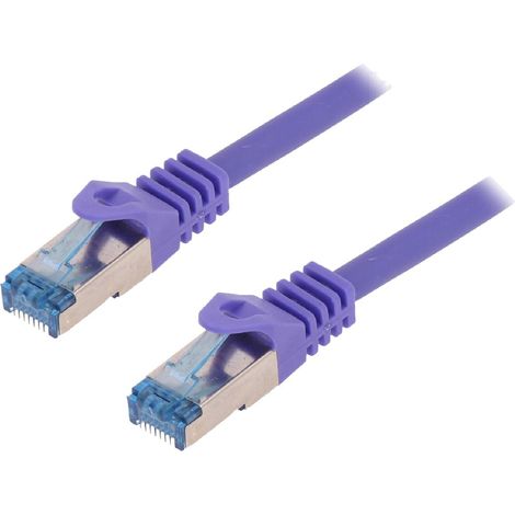 Cable reseau RJ45 male S-FTP Cat 6a violet - 3m
