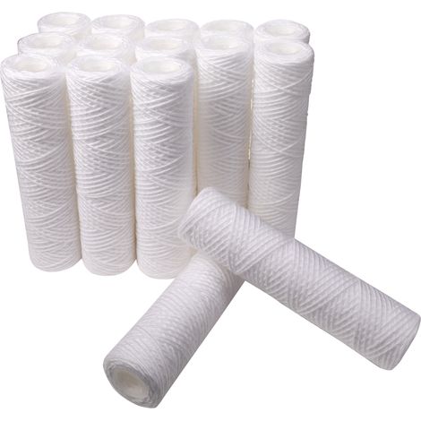 Apic – Pack de 15 cartouches filtrantes 25 microns 9"3/4 – Filtration fine anti-sédiments – Compatible purificateurs et monofiltres