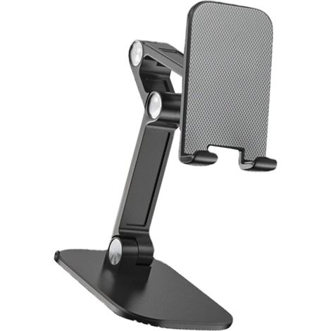 Support de téléphone portable de bureau réglable et pliable, noir (1/5)