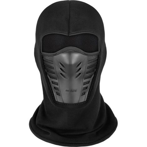 Balaclava - Masque facial multifonctionnel avec panneau de cou en molleton coupe-vent en maille de silicone respirante (1/5)