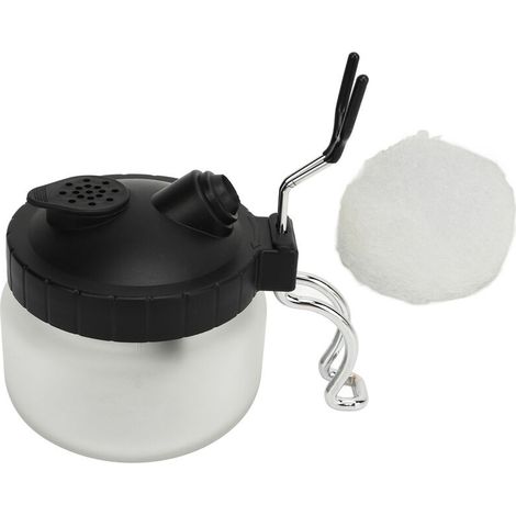 Jeffergarden Pot de nettoyage d'aérographe avec support, outils de nettoyage d'aérographe multifonctionnels pour voiture, peinture à la main, nettoyage de brosse en Spray