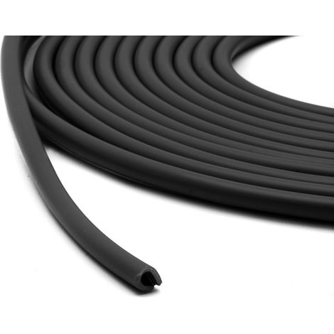 Bande de protection pour portière de voiture 5 m PVC - insonorisation et étanchéité, NOIR (1/5)