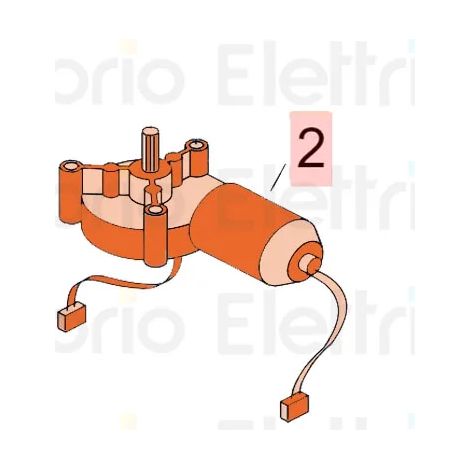 Moteur électrique FAAC GENIUS 7706105 24V pour D600 ZODIAC 60 (pièce de rechange) (1/3)