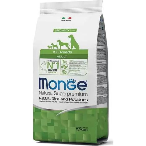 Lapin Monge Speciality Line avec riz et pommes de terre 2,5 kg