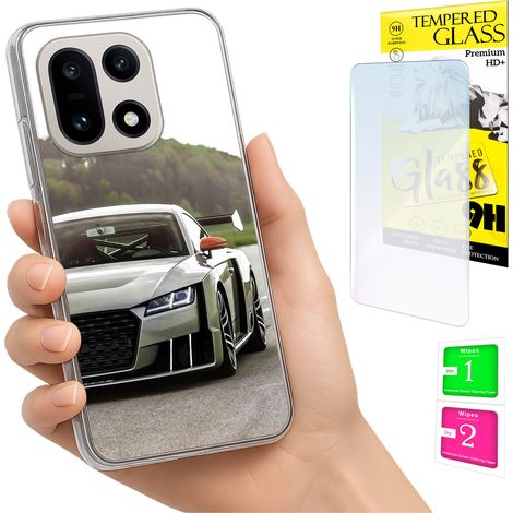 Custodia per OnePlus 15, cover posteriore con vetro 9H. (1/5)