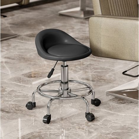 Tabouret à roulettes réglable 59-75 cm noir OKMYHOME (1/5)