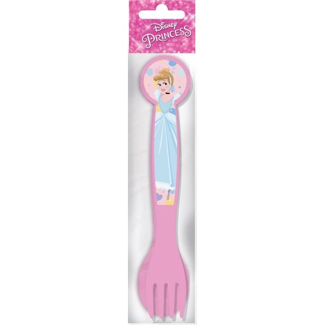 Set de 2 couverts roses pour enfants en plastique, cuillère et fourchette (1/4)