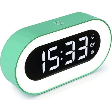 Réveil Horloge de Bureau Musique LED numérique veilleuse Chevet (1/5)