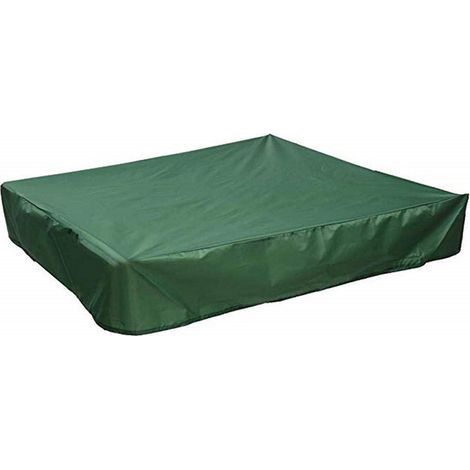 Sandpit cover, 120x120 cm, waterproof, UV resistant, with drawstring, green. (1/5)