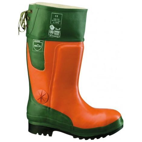 Bottes en caoutchouc forestier Ulme orange/vert Taille 39