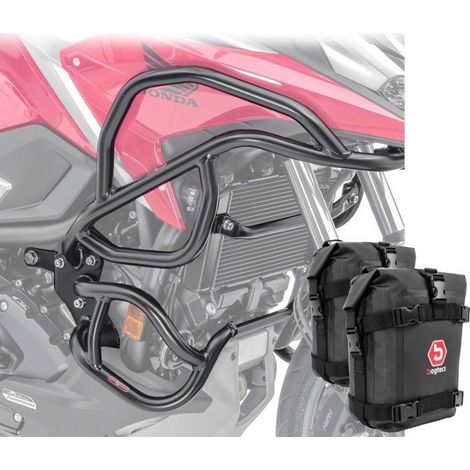 Set parafango anteriore e posteriore + borse per Honda NC 750 X 21-24 nero