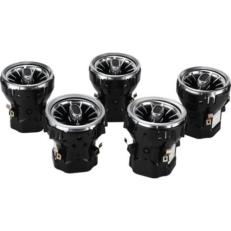 Lot de 5 éclairages d'ambiance LED turbine pour bouches d'aération avant, 3 couleurs, compatible Mercedes-Benz Classe C GLC W205 X253 2015-2018 (1/5)