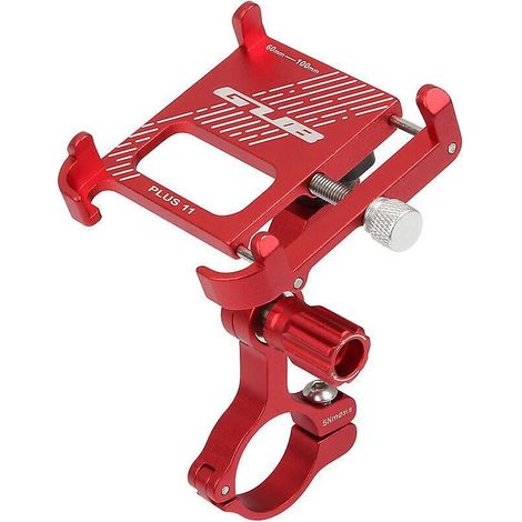 Handyhalterung (rot) Aluminium Fahrrad-Handyhalterung 360 Grad drehbar, verstellbar, rutschfest, Lenkerhalterung für Mountainbike, Rennrad, Motorrad (1/5)