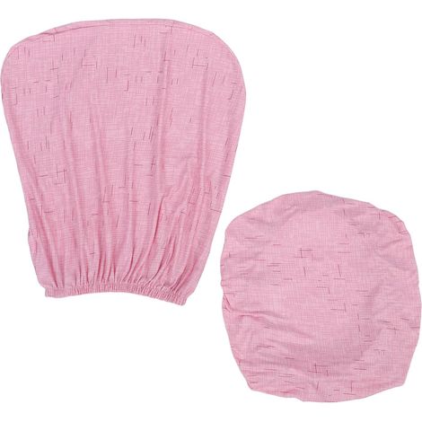 Housse de chaise bureau extensible en polyester rose, 2 pièces