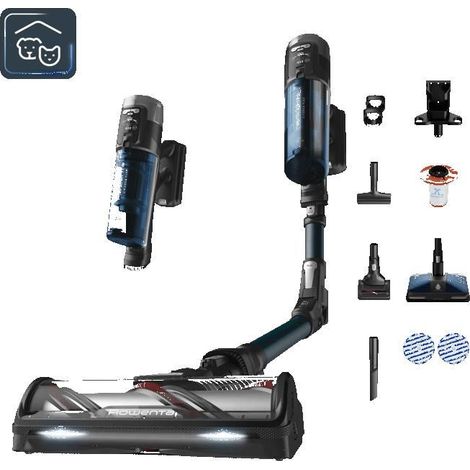 Rowenta X-Force Flex 13.60 Aspiradora escoba lavadora inalámbrica, 150 AW, 60 min RH9AD1WO