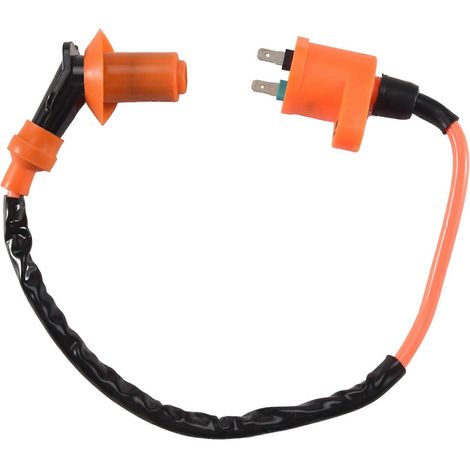 Bobines d'allumage de compétition compatibles avec les moteurs GY6-50, GY6 50CC, 125CC et 150CC également compatibles avec les cyclomoteurs, les scooters, les VTT et les quads bobines haute tension. (1/5)