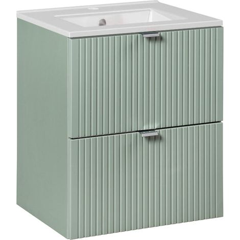 Mobile bagno con lavabo Jade verde 50cm (1/5)