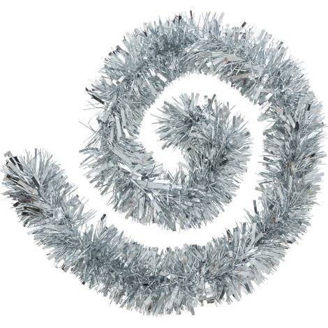 Guirlande de Noël BOA large 15 cm Argent 2 tons Longueur 2 mètres - Feeric Christmas (1/2)