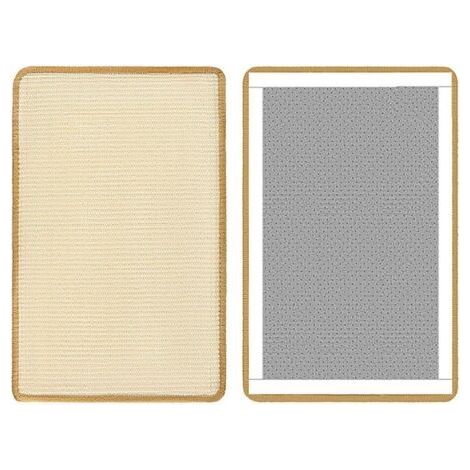 Agave Scratch Resistant Cat Mat Beige 20cm x 40cm (Pack of 2) Pet Accessories Wall Mounted Cat Scratching Post (1/5)