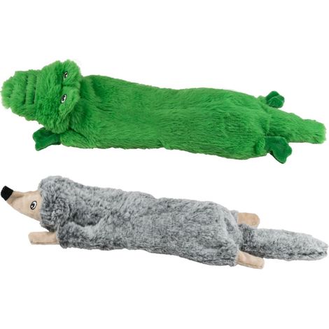 Lot de 2 jouets couineurs pour chien, sans rembourrage, en peluche froissée durable pour grande race et chiot. (1/5)
