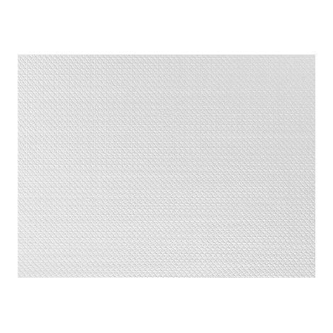 Nappe blanche ronde en papier gaufré bords festonnés diam 118 cm