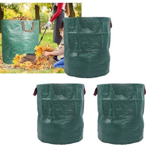 Set mit 3 professionellen 270-Liter-Gartensäcken (71 Gallonen) inklusive Gartenhandschuhen, freistehenden Laubsäcken, Gartenabfallsäcken, Säcken für Gartenabfälle und Grasschnittsäcken (1/5)
