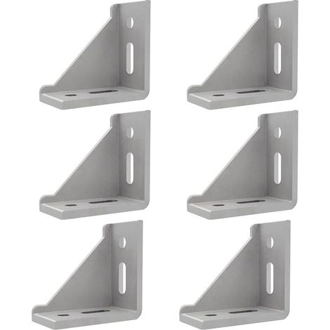6x Winkel BefestigungEckwinkel, 40x80 Aluminium Winkelverbinder Befestigung Aluprofil Eckwinkel Befestigungsmaterial Winkel Befestigung (1/5)