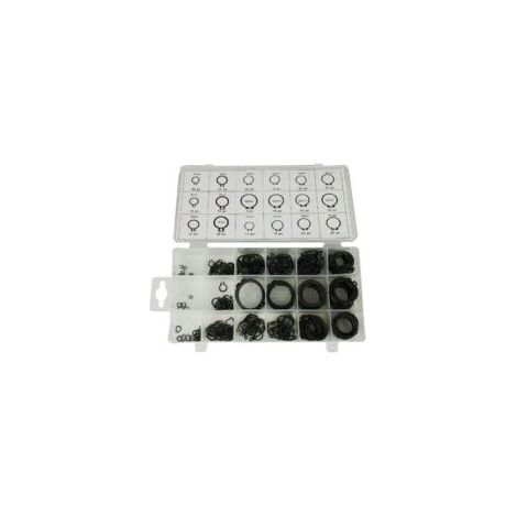 Sicherungsring, 300 Stück für Federringe, Wellensicherungsringe, schwarz, Typ C, zur Befestigung von Außensicherungsringen an Lagern, Zahnrädern und Riemenscheiben (3–32 mm) – Crezuo (1/3)