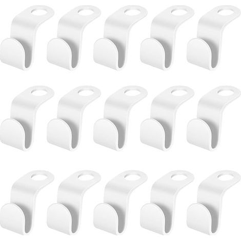 50 ganchos para perchas que ahorran espacio, ganchos para perchas de 5,5 x 2 cm, ganchos de conexión para perchas, conectores para perchas para sujetar corbatas, organizador de armario (blanco) (1/5)