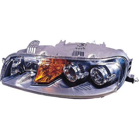 Phare avant gauche H1/H1/H3 base noire avec anti-brouillard Fiat Punto 2 phase 1 2001-2003