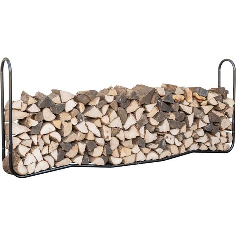 ShelterLogic acier Étagère à bois pour cheminée Noir (1/5)