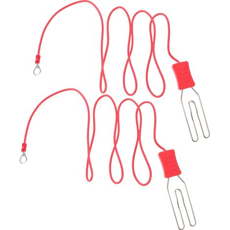 2 Pièces Kit de Mise la Terre pour Clôture Électrique, Connecteur de Tige de Mise la Terre, Acier Inoxydable Cuivre PVC, Rouge, pour Ruban de Clôture Électrique et Clôtureurs (1/5)