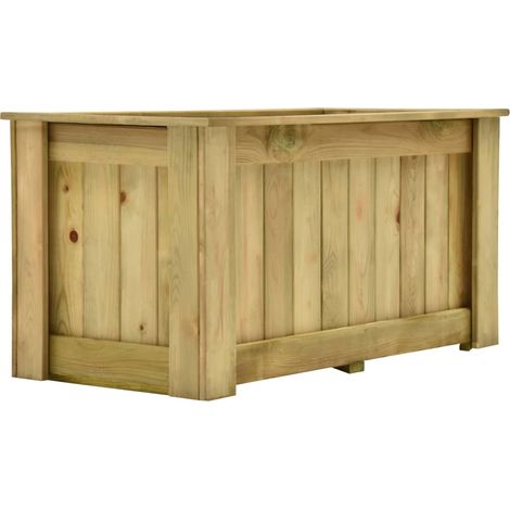 Fioriera rialzata 100 x 50 x 50 cm legno di pino impregnato 020000841