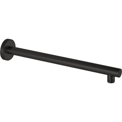 Bras de douche rond, noir, 5,25,240cm, acier inoxydable, bras de douche mural, tige d'extension dissimulée. (1/5)