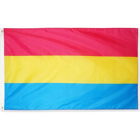 Grande bandiera arcobaleno LGBT 90x150cm pansessualità F2 (1/5)