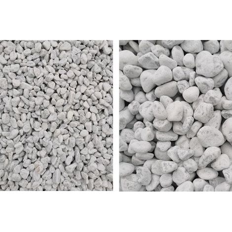 CIOTTOLI ORNAMENTALI 'BIANCO CARRARA' granulometria 15/25 mm