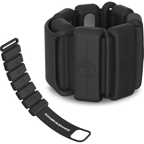 Poids Poignet,Kit de Poids Cheville sans Velcro avec Blocs Coulissants Réglables (0,28-1kg Paire), Bracelets Lestés en Silicone Imperméable pour Pilates, Marche, Course (1/5)