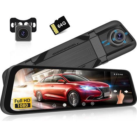 Dashcam Rétroviseur 1080P Avant et Arrière, Écran 9,7 Pouces (1/5)