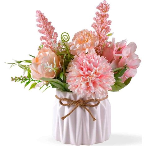 Keramikbecken, künstliche Blumen, Zierblumen, gehobenes Ambiente, Ess-/Wohnzimmertisch, Büro, künstliche Grünpflanzen, Blumendekorationen (1/5)