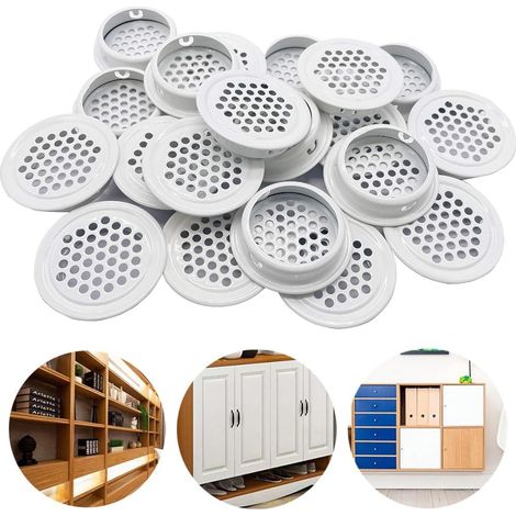 Grille De Ventilation Ronde - Acier Inoxydable - Diamètre 3 mm - Pour Cuisine Bureau Chambre - 16 Pièces (1/5)