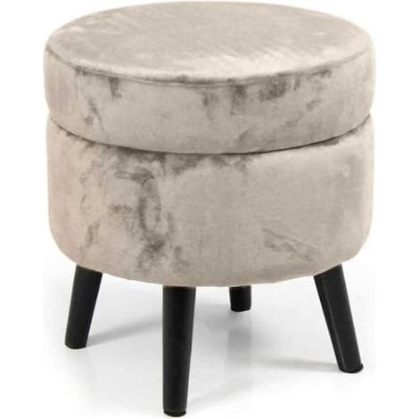 Pouf conteneur beige ouvrable cm 37 x 40 h (1/3)