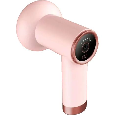 Massaggiatore vibrante, pratico da tenere in mano, per un massaggio profondo dei tessuti, colore rosa. (1/2)